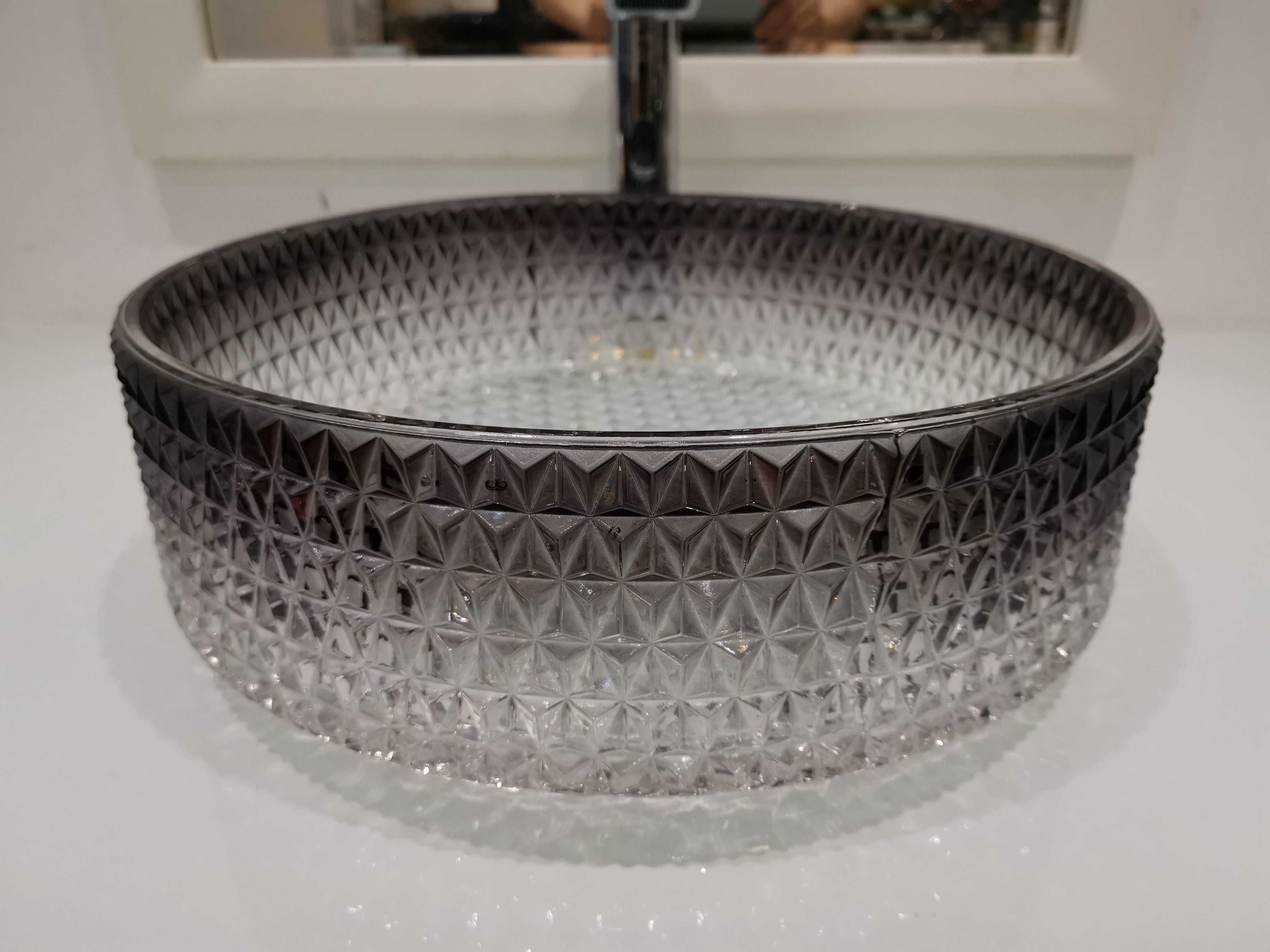 Basin Sink Bathroom Wash Transparent Crystal Glass Bowl Vessel CUPC Certification-Fanwin