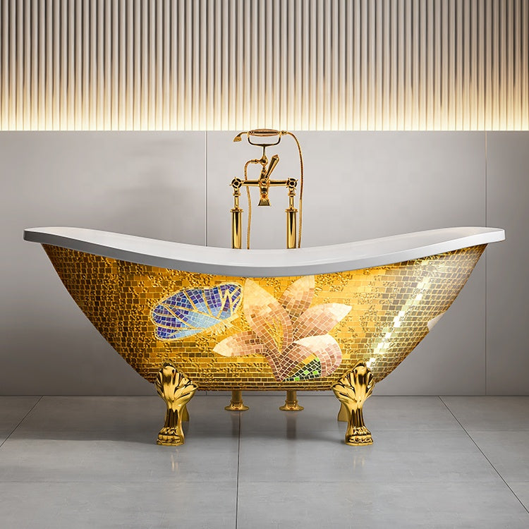 Bathtub Bath Tubs Soaking Freestanding Claw Foot Artificial Stone Acrylic Classic Design-Fanwin